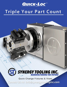 Three sided 52 and 96 mm Quick-Point receiver by Synergy Tooling Inc. Triple your throughput  accurate within .0002 pull down location strength  up to 14,000 Lbs.